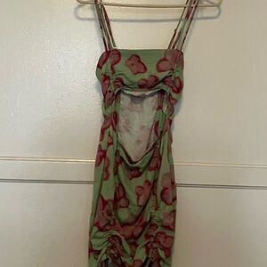 Wild Fable Green and Pink Dress